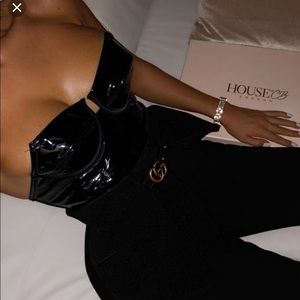 House of cb vinyl bodysuit